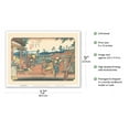 thumbnail image 2 of Kumagai-shuku Station - from Sixty-nine Stations of Kiso Road - Vintage Japanese Ukiyo-e Woodblock Print by Hiroshige, Eisen c.1800s - Master Art Print (Unframed) 9in x 12in, 2 of 4