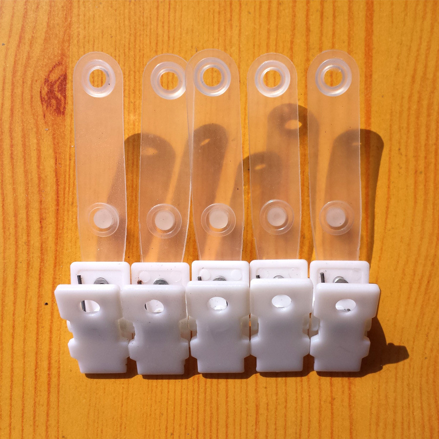 20 pcs Plastic Badge Clips Name Badge Clips ID Card Clips ID Badge