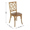 thumbnail image 5 of BizChair Commercial Grade Pecan Solid Wood Stackable Dining Chair with Intricate Back Detail, 5 of 12