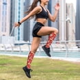 thumbnail image 6 of Lsque Lilies Flowers Pattern Sport Compression Socks for Men & Women 15-20 mmHg Knee High Nurse Pregnant Running Medical and Travel Athletic, 6 of 6