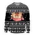 thumbnail image 4 of NLLSHGJ Chandail en Molleton Homme Grand Homme Automne et Hiver Tendance Décontractée Imprimé de Noël Chandail Col Rond Chandail à Capuchon Chandail à Capuchon pour Homme Chandail Graphique Chandail en Molleton Jaune, 4 of 4