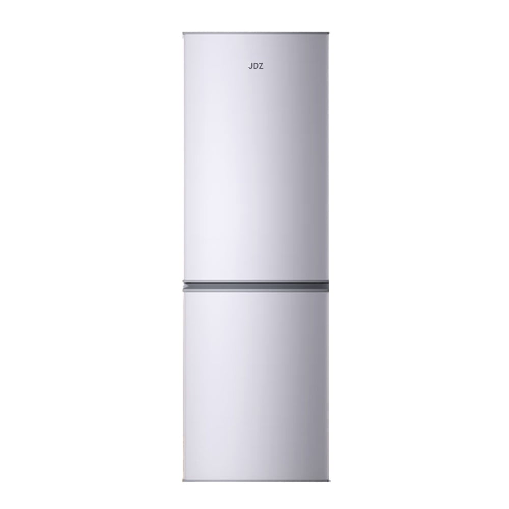 JDZ Fridge-freezers,  4.0 Cu.Ft, 2 Doors Compact Small Refrigerator with Bottom Freezer for Apartment, Dorm, Office, 7-Level Temperature Control, Removable Shelves (Sliver)