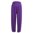 thumbnail image 2 of SBYOJLPB Length Pants Womens Elastic Loose Casual Cotton Soft Yoga Sports Dance Harem Pants, 2 of 4