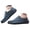 Blue, variant on Mens Leather Penny Loafers Slip On Driving Shoes Lightweight Comfort Flat Casual Business Shoes Retro Suede Hand Sewn Breathable Soft Sole（Red，Size 7)