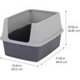 thumbnail image 2 of IRIS Cat Litter Box Small, High Sided, Scatter Shield, Gray, 2 of 10