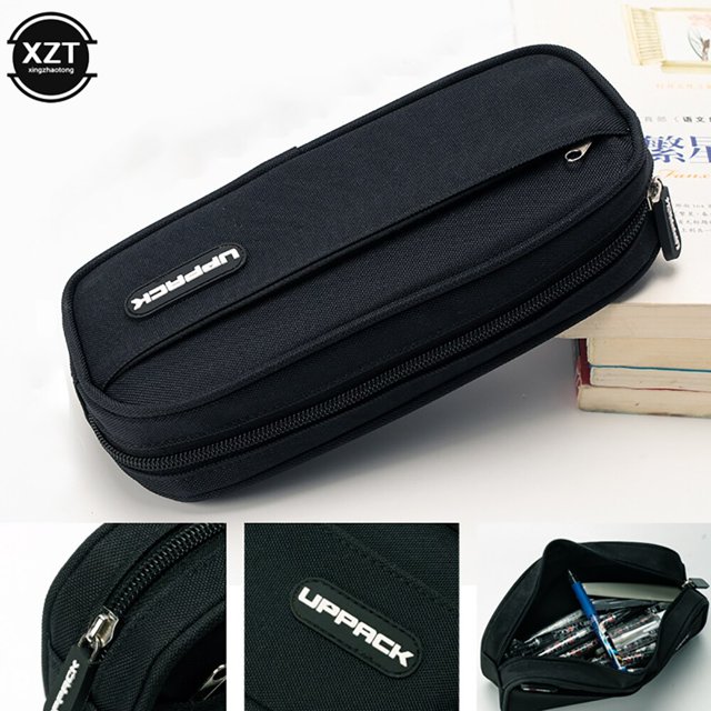 Estuche de lápices creativo para niño y niña, estuches de lápices Kawaii, bolsa de almacenamiento para niños, caja de papelería grande, suministros para estudiantes escolares hola suerte unisex