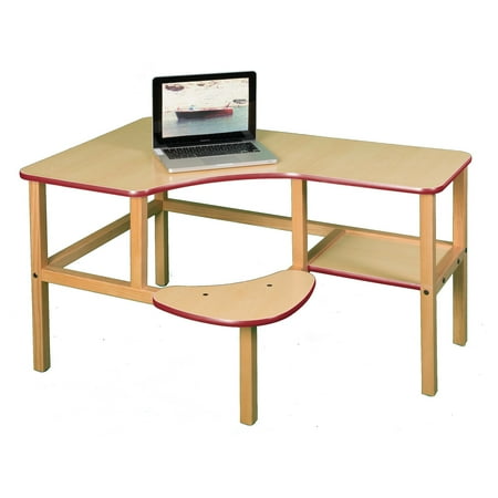 Wild Zoo Grade School Computer Desk - Maple