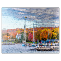 MyPuzzle - Sister Bay Town Harbor View In Door County Wisconsin - Premium 100 Piece Jigsaw Puzzle for Adults