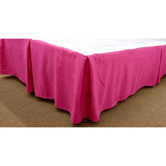 Empire Home Fashion Hot Pink Linen Tailored Bed Skirt, Queen