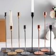 thumbnail image 5 of Juego de 3 candelabros plateados para velas cónicas, candelabro decorativo para Boda, Comedor, Fiesta., 5 of 5