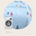 thumbnail image 7 of Qocolhg Summer Cooler Quilt, Washable & Lightweight Summer Comforter Cooling Blanket for All Season Use, Machine Washable, Bedding Soft Coverlet Conditioned Quilts for Kids, 39x59 inch, Blue, 7 of 7