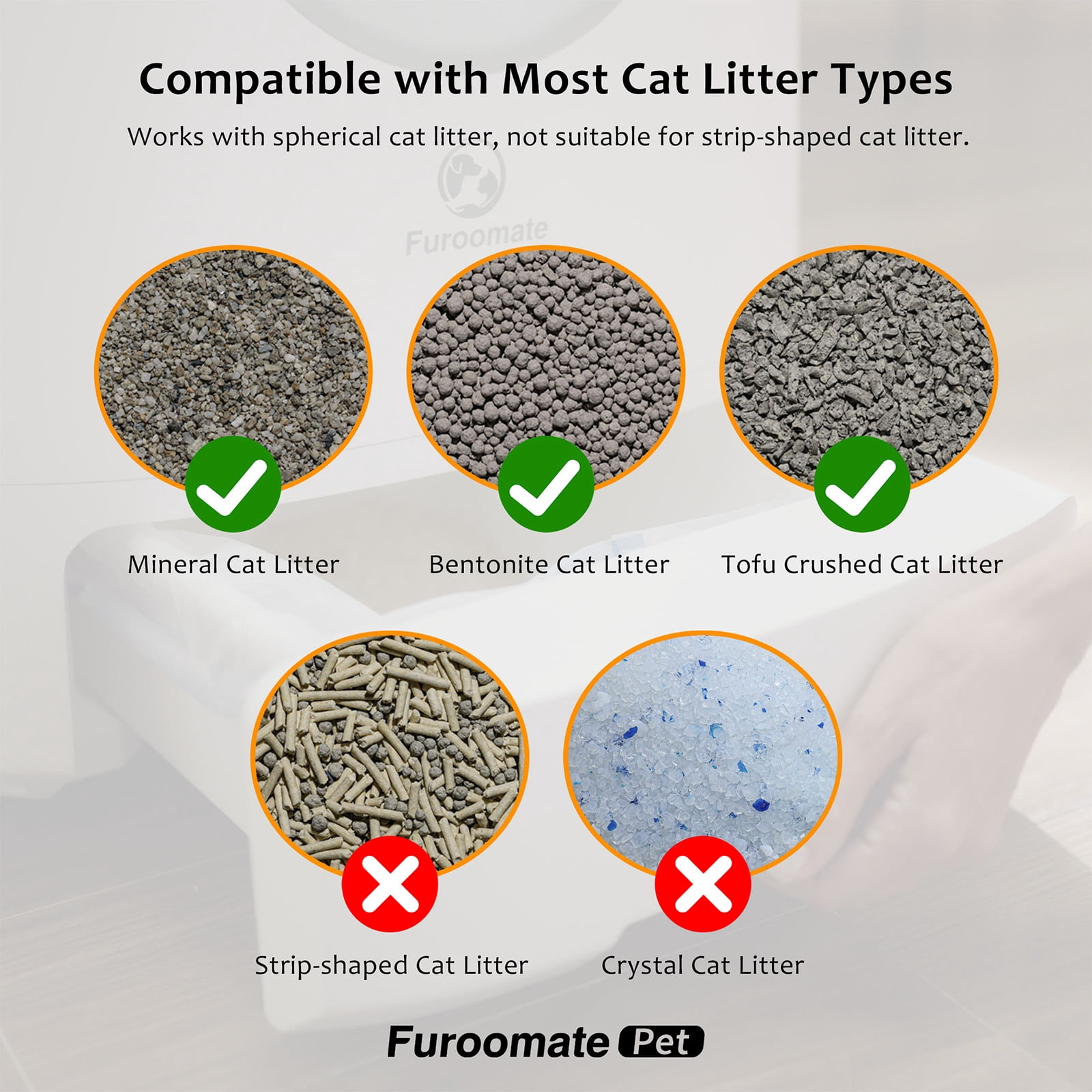 Furoomate Self cleaning Cat Litter Box, Large Capacity Automatic Open Top Design for Multiple Cats with Advanced Safety Features