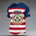 thumbnail image 2 of LNZGNM USA Soccer Men's Shirts Crewneck Short Sleeve 2026 Country Team Tee Shirts Fan International Football Shirt Retro Streetwear Top,Deep Red(XXXL), 2 of 5