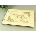 thumbnail image 3 of Wooden Wedding Guest Book Personalized Name And Date Rustic Wood Engraved Advice Book Photo Album, 3 of 6