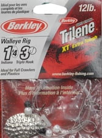 Berkley Walleye Mono Rig, Hammered Silver Indiana Blade, 4