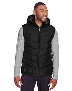 mens bubble vest black