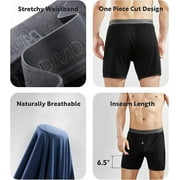 DAVID ARCHY Mens Underwear Bamboo Rayon Boxers for Men Breathable and Cool Mens Boxer Shorts with Button Fly 3 Pack