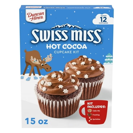 Duncan Hines Swiss Miss Hot Cocoa Cupcake Kit, 15.02 oz.