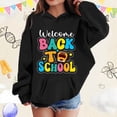 thumbnail image 2 of Oiyii Letter Print Hoodie for Big Boy Long Sleeve Back To School Hooded Sweatshirt Pullover Top,Black, 2 of 4