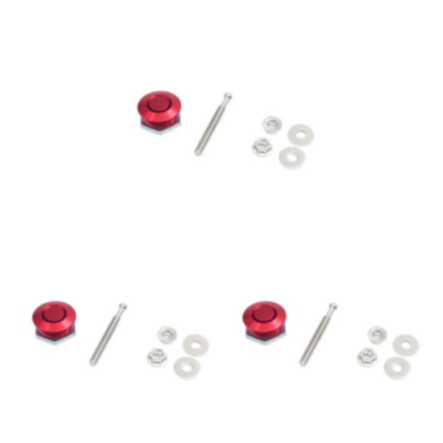 Transemion Car Modification Lightweight And Stylish Hood Lock Multiple Options Available red DP16-25 3Set