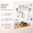 thumbnail image 5 of Kaboon 27 inch Long 10 inch Deep Floating Shelves for Wall Set of 2, Large Open Shelves Wall Mounted, Space Saving Home and Commercial Use, White, 5 of 7