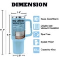 thumbnail image 4 of 40 Oz Travel Mug for Mail Carrier Gift - Includes Lid, Straw & Handle - Gift for Mailman, Men and Women, 4 of 6