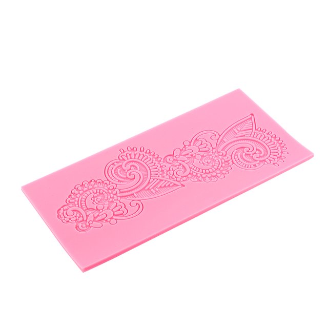 DIY silicona encaje flor estera molde pastel fondant molde herramienta de decoración para hornear