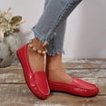 thumbnail image 6 of Dweltoz Penny Loafers for Women Business Casual Comfort Work Office Flats Lightweight Slip on Retro Dressy Shoes,Red 41, 6 of 9