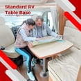 thumbnail image 2 of 2-Pack Black Aluminum Alloy RV Table Base Mounts - 6.5 Inch Diameter, Double Stable Bracket Design for 2.25 Inch Table Rods, Lightweight, Corrosion/Wear Resistant with 12 Installation Screws,, 2 of 5