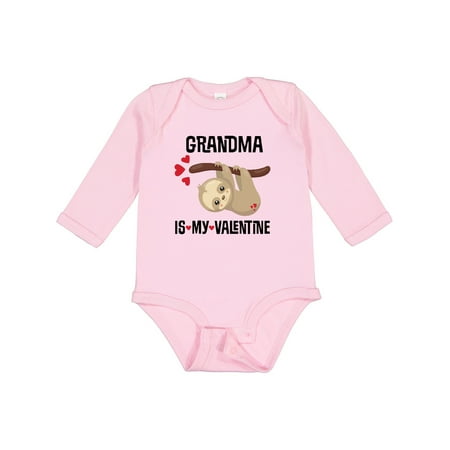 

Inktastic My Grandma is My Valentine Gift Baby Boy or Baby Girl Long Sleeve Bodysuit