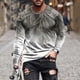 thumbnail image 1 of Blusas y camisas de manga larga con cuello redondo para hombre, blusas casuales de cuello redondo y manga larga, camisetas estampadas, blusas para hombre, 1 of 5