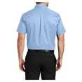 thumbnail image 2 of Mens Short Sleeve Easy Care Cotton/Polyester Shirt Light Blue/ Light Stone Large, 2 of 6