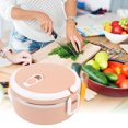 thumbnail image 1 of Bento Box, Insulation Lunch Box Stainless Steel Silicone Round Breathable Holes Ergonomic Handle Meal Prep Containers For School, 1 of 8