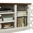 thumbnail image 6 of Mainstays Farmhouse TV Stand for TVs up to 70", off-White/Walnut, 6 of 9