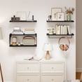 thumbnail image 2 of Fairy 4+1 Tier Bathroom Floating Shelves Over Toilet, 15.8in Wall Shelves for Bathroom, Living Room, Bedroom and Kitchen (Black), 2 of 6
