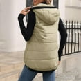 thumbnail image 4 of RQYYD Womens Hooded Puffer Vest Lightweight Zip Up Sleeveless Jackets Padded Gilet With Pockets, 4 of 6