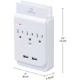 thumbnail image 3 of czcpp-Globe Station de Charge Électrique 78081 avec Protection contre les Surtensions, 2X Ports USB, Support de Téléphone, Finition Blanche, 3 of 4