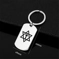 thumbnail image 2 of Messianic Cross in Star of David Keychain, Religious Hexagram Protection Keyring Jewish Christian Gift for Men Women, 2 of 5