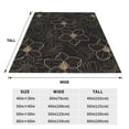 thumbnail image 6 of LNWH Golden Line Floral Texture Pattern Throw Blanket, Flannel Sofa Blankets for All Seasons, 50"x40", 6 of 8