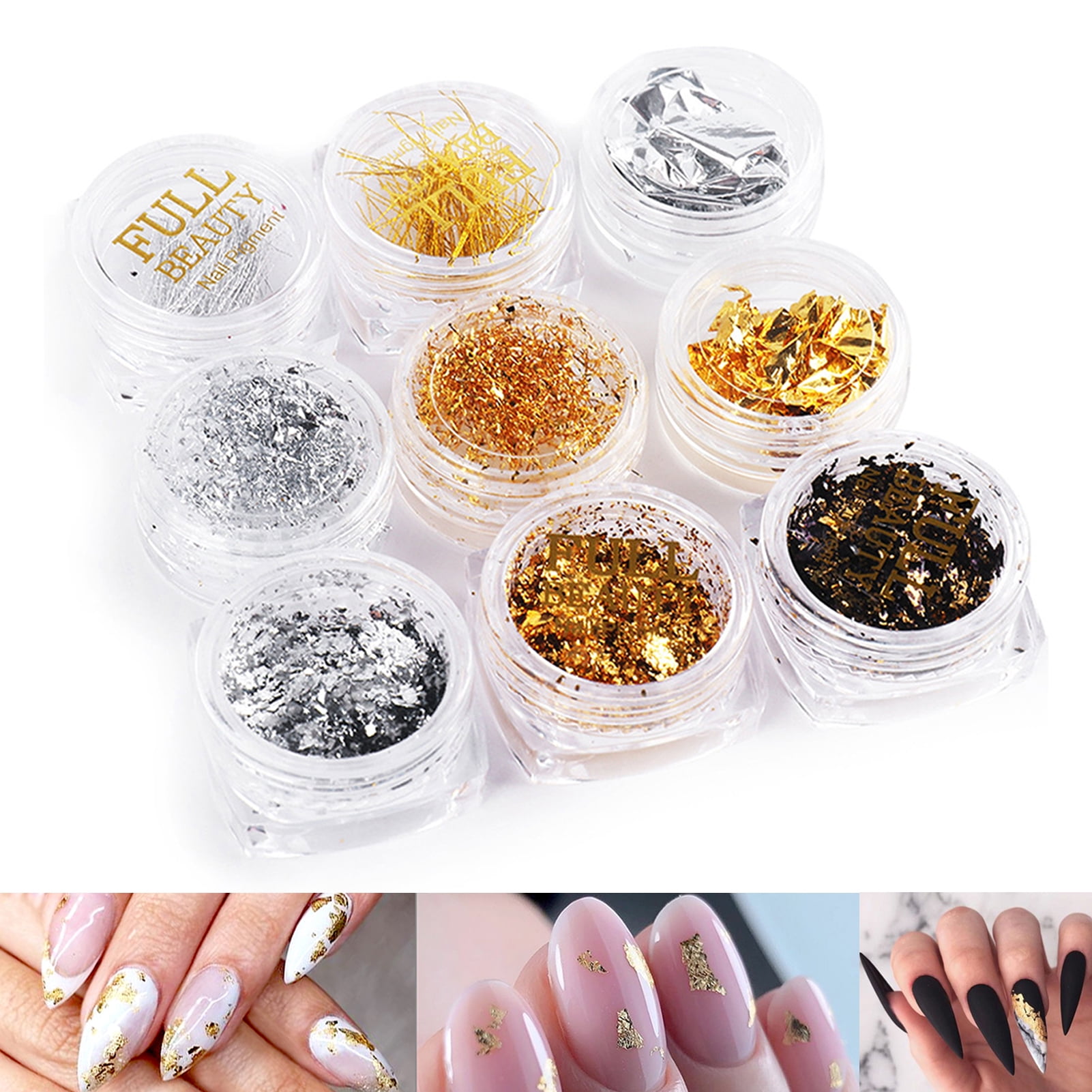 Bluethy Women Ultra-thin Manicure Decor DIY Gold Silver Foil Nail Art  Stickers for Party