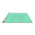thumbnail image 2 of Ahgly Company Machine Washable Indoor Rectangle Abstract Turquoise Blue Modern Area Rugs, 5' x 7', 2 of 4
