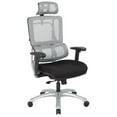 thumbnail image 1 of Vertical Gray Mesh Back Chair with Silver Base with Headrest, 1 of 3