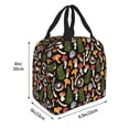 thumbnail image 2 of KLL Mushrooms Print Insulated Lunch Bag Women, Reusable Cute Tote Lunch Box for Adult & Men, Leakproof Cooler Lunch Bags for Work Office Travel Picnic, 2 of 5