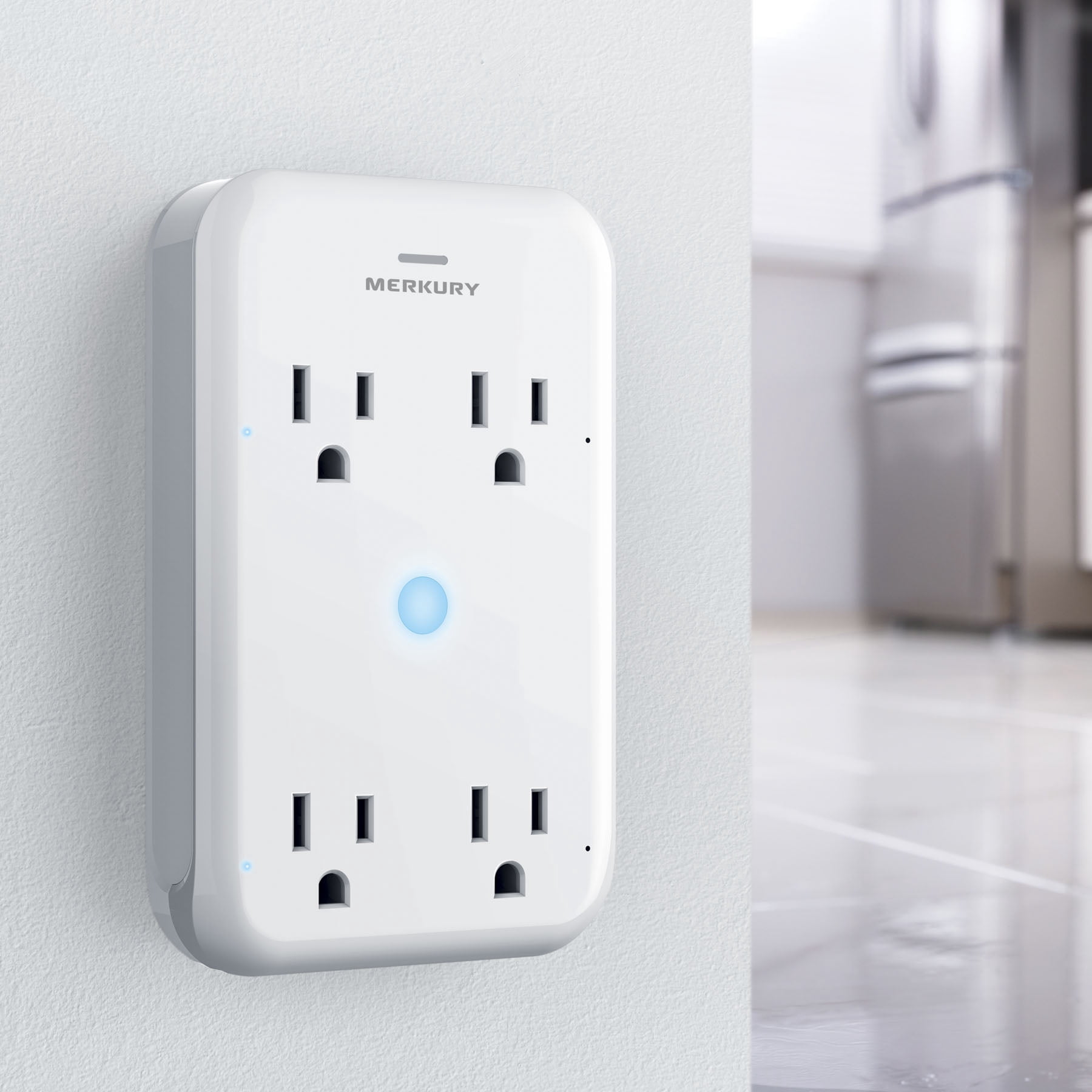 Merkury Innovations Smart Outlet Extender, Surge Protection, 4 Outlets