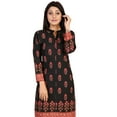 thumbnail image 3 of Maple Clothing Indian Kurtis for Women Long Tunic Tops (Black, XS), 3 of 6