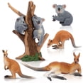 thumbnail image 2 of Toymany 7PCS Australian Wildlife Animal Figurines Includes Koala and Kangaroo Figure Toy, Plastic Forest Animal Figures Toy Set, Cake Toppers Christmas Birthday Gift for Kids Toddlers, 2 of 7