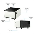 thumbnail image 3 of Smart Bedside Table with Built-in Fridge, Smart Fridge with Wireless Charging, USB Ports Power Socket & Touch Screen Control, Smart  Nightstand End Table with Induction Light, 3 of 12