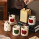 thumbnail image 5 of Ceramic Cup, 3.5 in Tall with Hand-Painted Designs, Prevents Table Scratches for Home or Office Use, 5 of 7