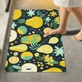 thumbnail image 6 of Toilet Rug Set Non-Slip Bathroom Rugs Soft Plush Machine Washable Contour Bath Mat Pear Orange Orange Flower 24x20/24x16, 6 of 9