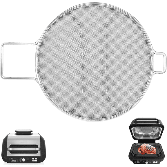 GCQ Splatter Shield for Ninja Foodi IG651, Replacement Stainless Steel Splatter Screen Air Fryer Accessories for Ninja Foodi Smart XL Pro 7-in-1 Indoor Grill, IG600, IG601, IG651 Air Fryer